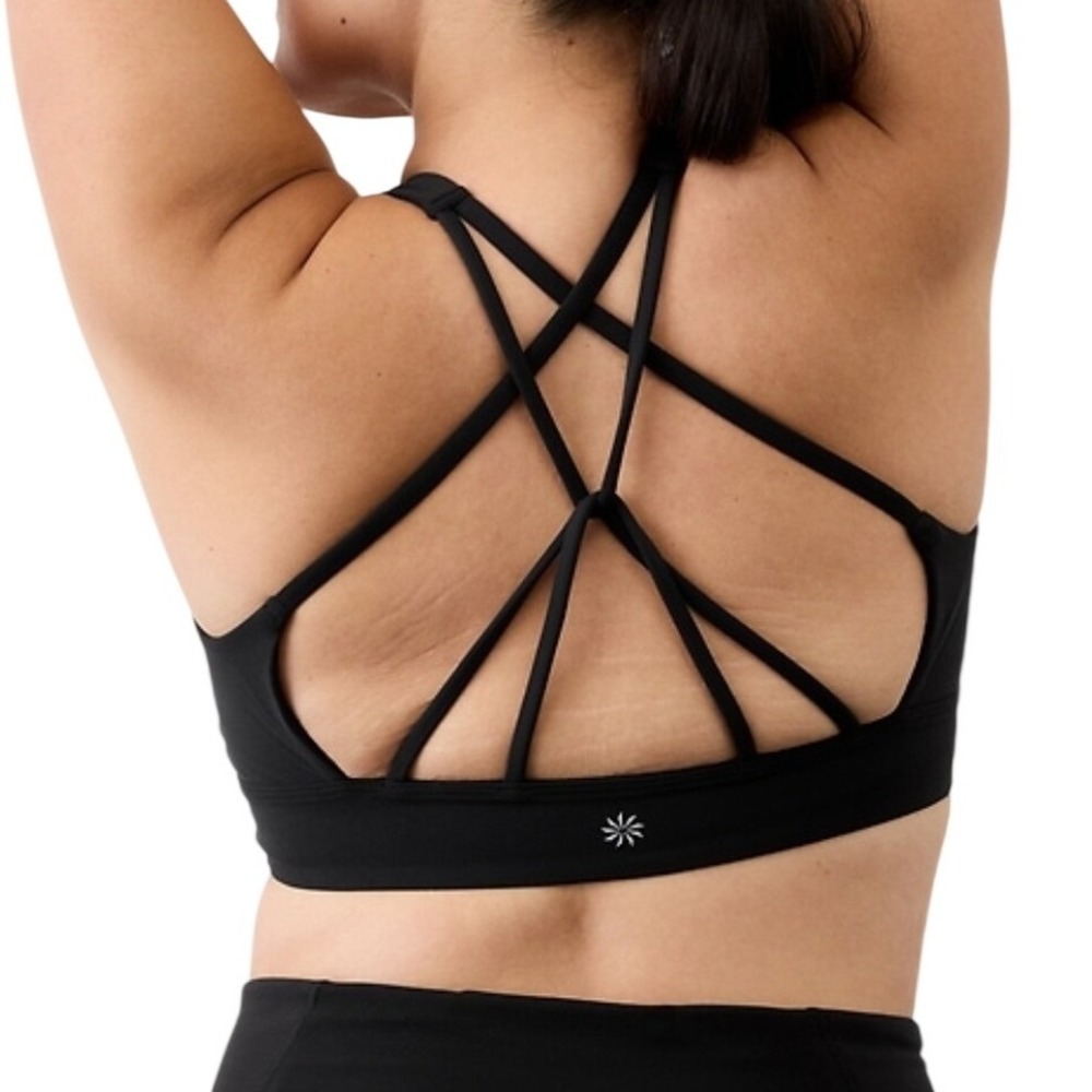 Athleta Solace Printed Bra D DD Plus Size 3X Tie Dye Strappy Back Support